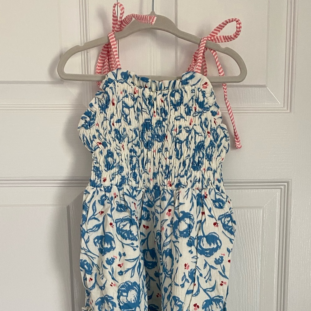 New with tags sweet honey smocked and spaghetti strap girls floral dress